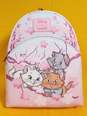 Loungefly Disney The Aristocats Kittens Cherry Blossom Marie Mini Backpack NEW